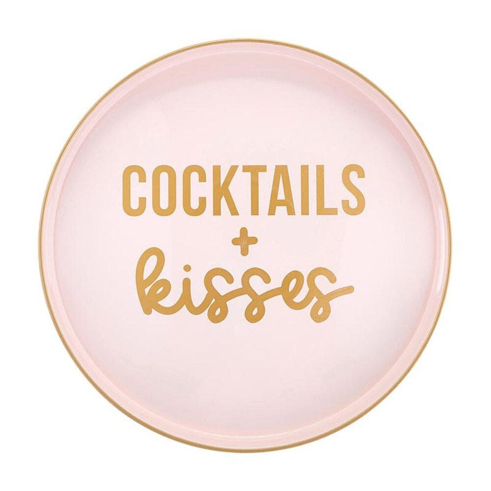 Cocktails and Kisses Bar Tray